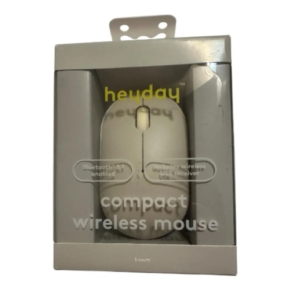 heyday Compact Wireless Mouse - Cream White